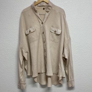 Free People FP One Scout Jacket/Shacket Sand Color XL currently sold out in XL